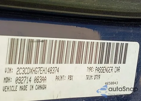 2014 Dodge Charger Sxt z USA, uszkodzony, nr VIN 2C3CDXHG7EH148374